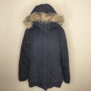 Eddie Bauer WeatherEdge Down Parka Coat Faux Fur Hood